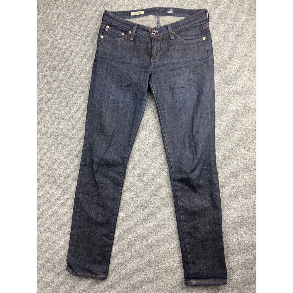 AG Adriano Goldschmied The Stilt Cigarette Jeans Women's 28R Blue Made‎ In USA